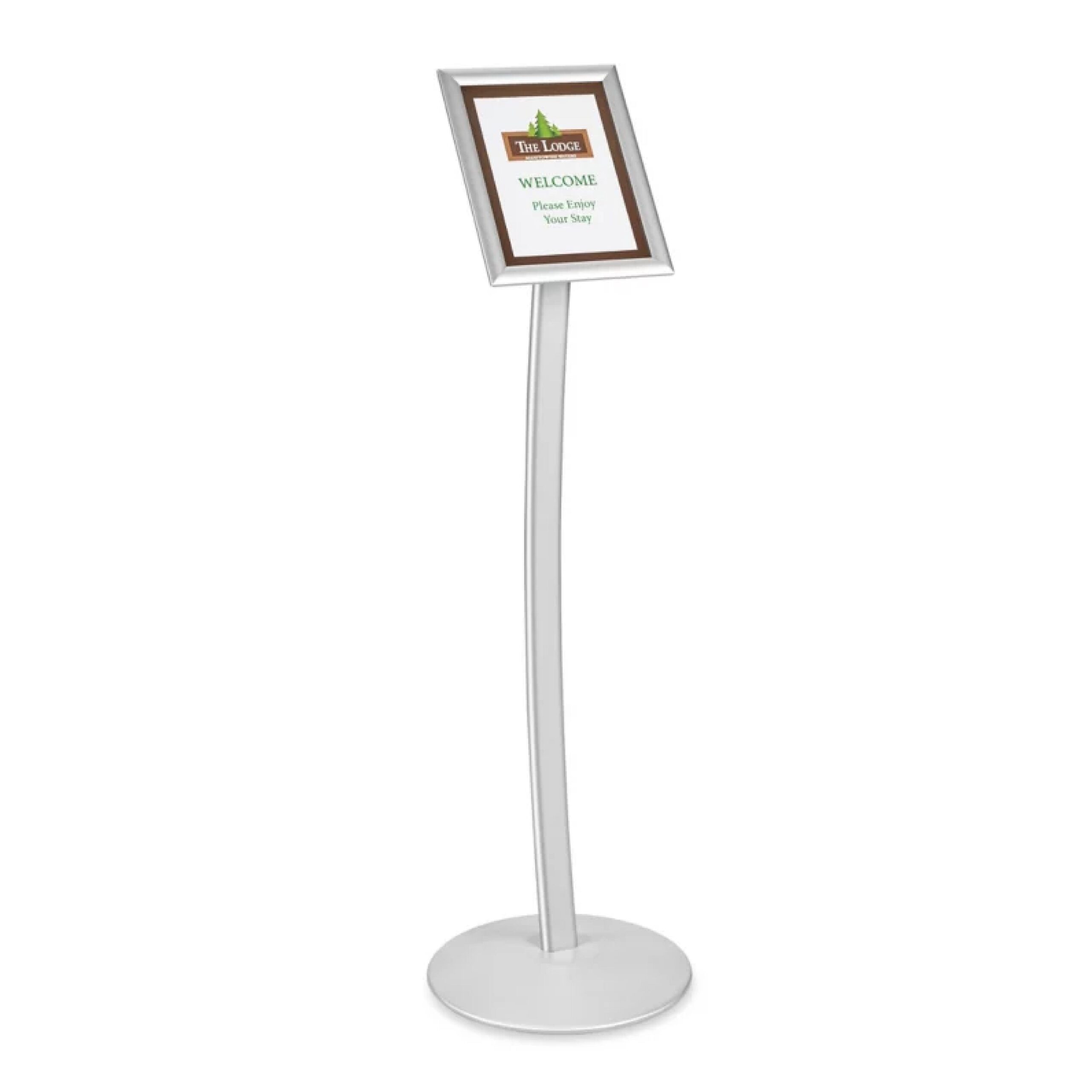 pedestal floor stand - silver